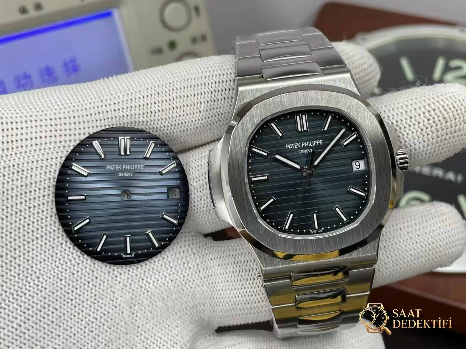 3K Nautilus 5711 Kadranını SW Kadran ve Akrep-Yelkovanla Değiştirme İşi - Mekanizma Zemberek ve Balans Detayı