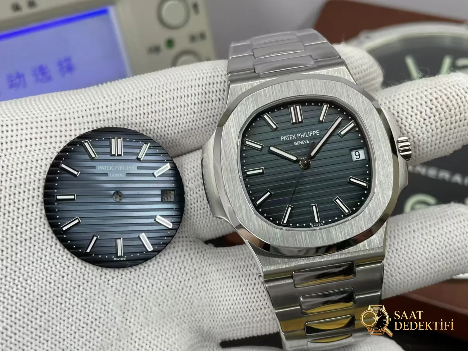 3K Nautilus 5711 Kadranını SW Kadran ve Akrep-Yelkovanla Değiştirme İşi - Yan Profil ve Kordon Bağlantısı