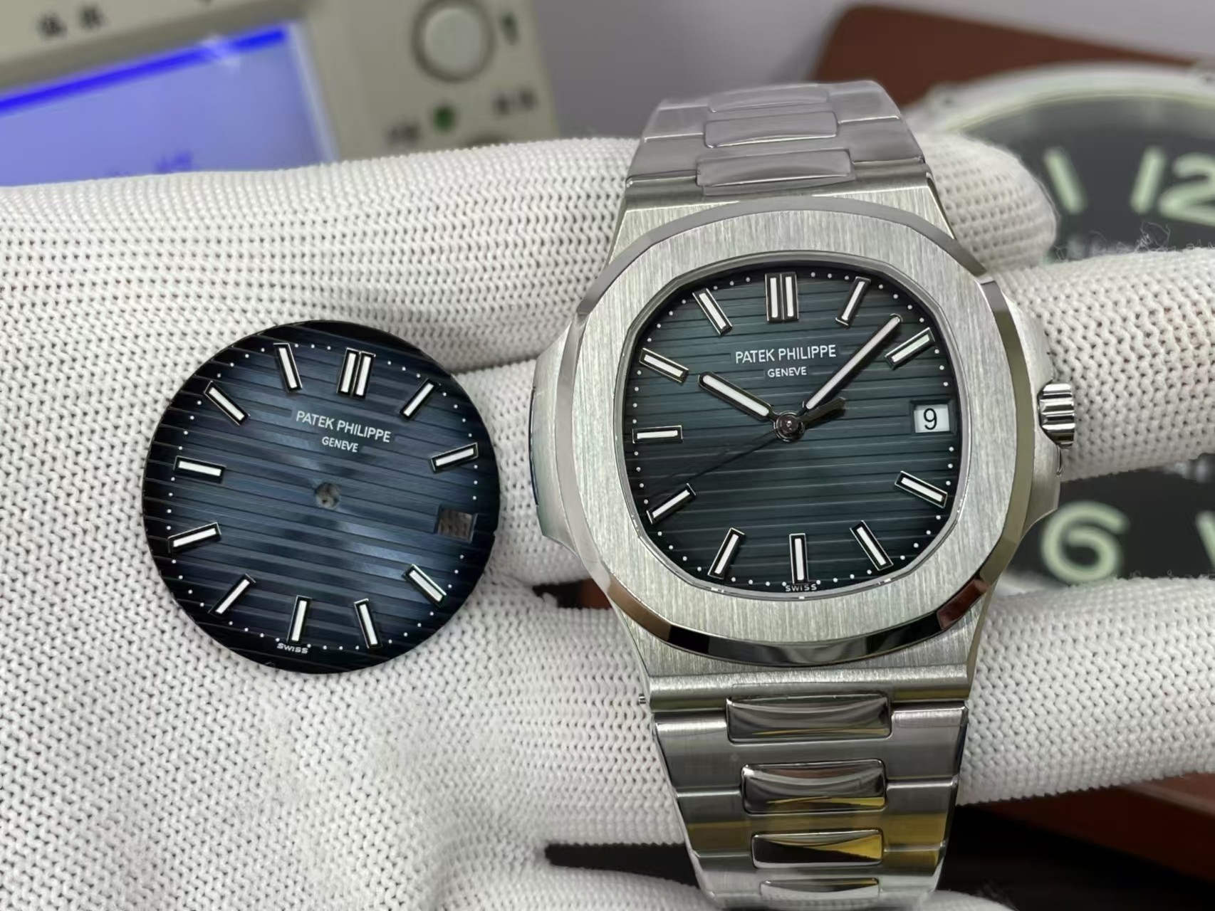 3K Nautilus 5711 Kadranını SW Kadran ve Akrep-Yelkovanla Değiştirme İşi — 13. fotoğraf