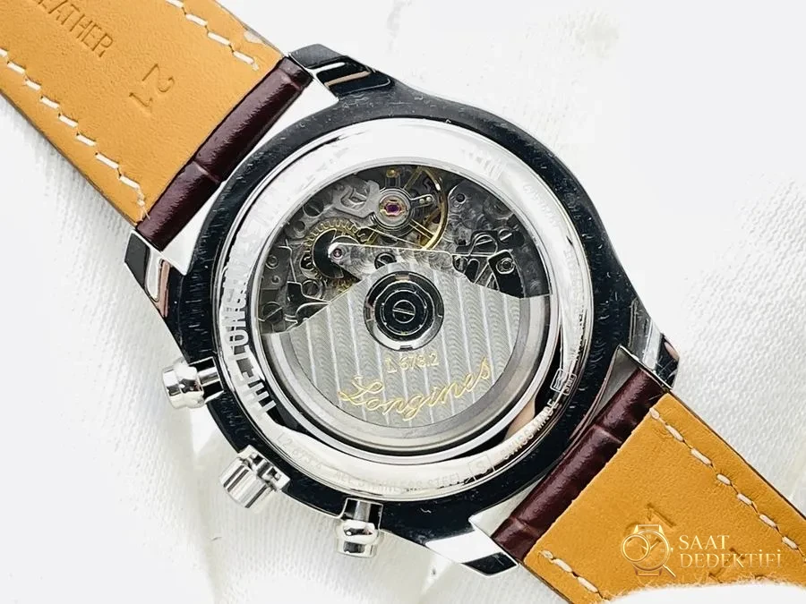 3M Factory Longines Master Collection sekiz ibreli ay evreli kol saati incelemesi - Arka Kapak ve Mekanizma Detayı