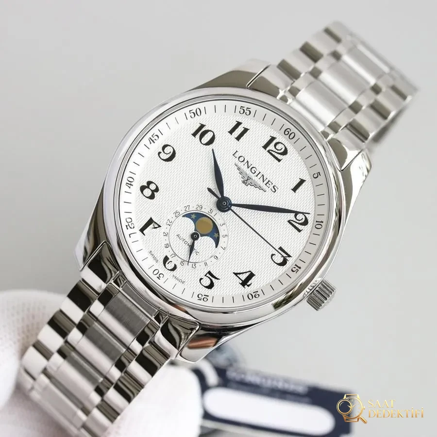 3WF Longines Master Collection Ay Evreli L2.909.4.78.6 Saat İncelemesi - Kadran Detayı ve Bezel İşçiliği