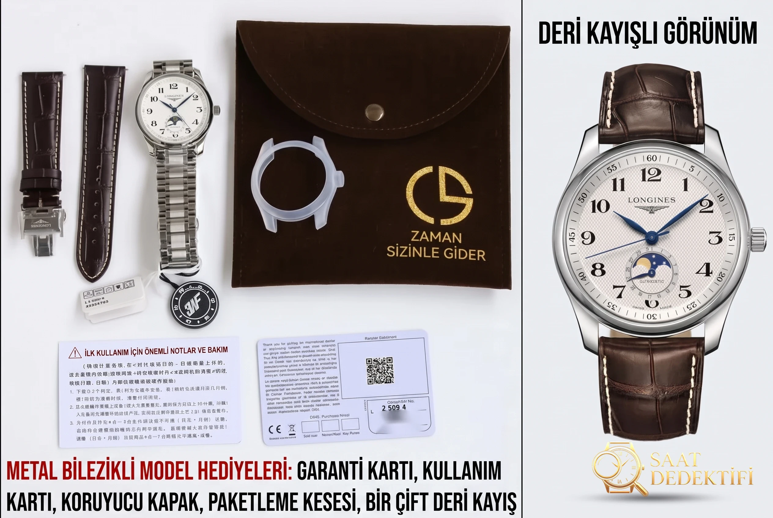 3WF Longines Master Collection Ay Evreli L2.909.4.78.6 Saat İncelemesi - Makro Kadran ve İndeks İşçiliği