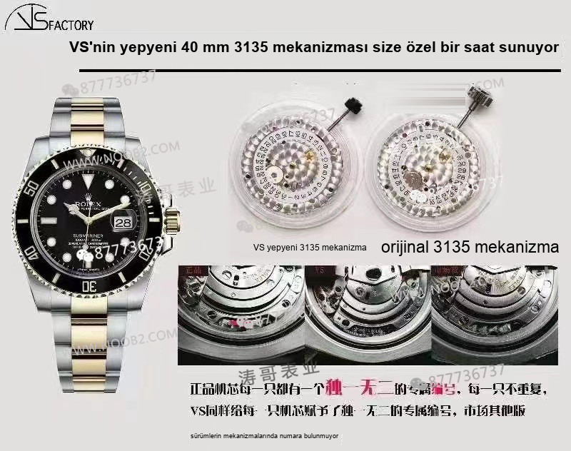 40 mm su hayaleti 3135 mekanizma serisinde VS Factory mı yoksa Clean mi seçilmeli? — 4. fotoğraf