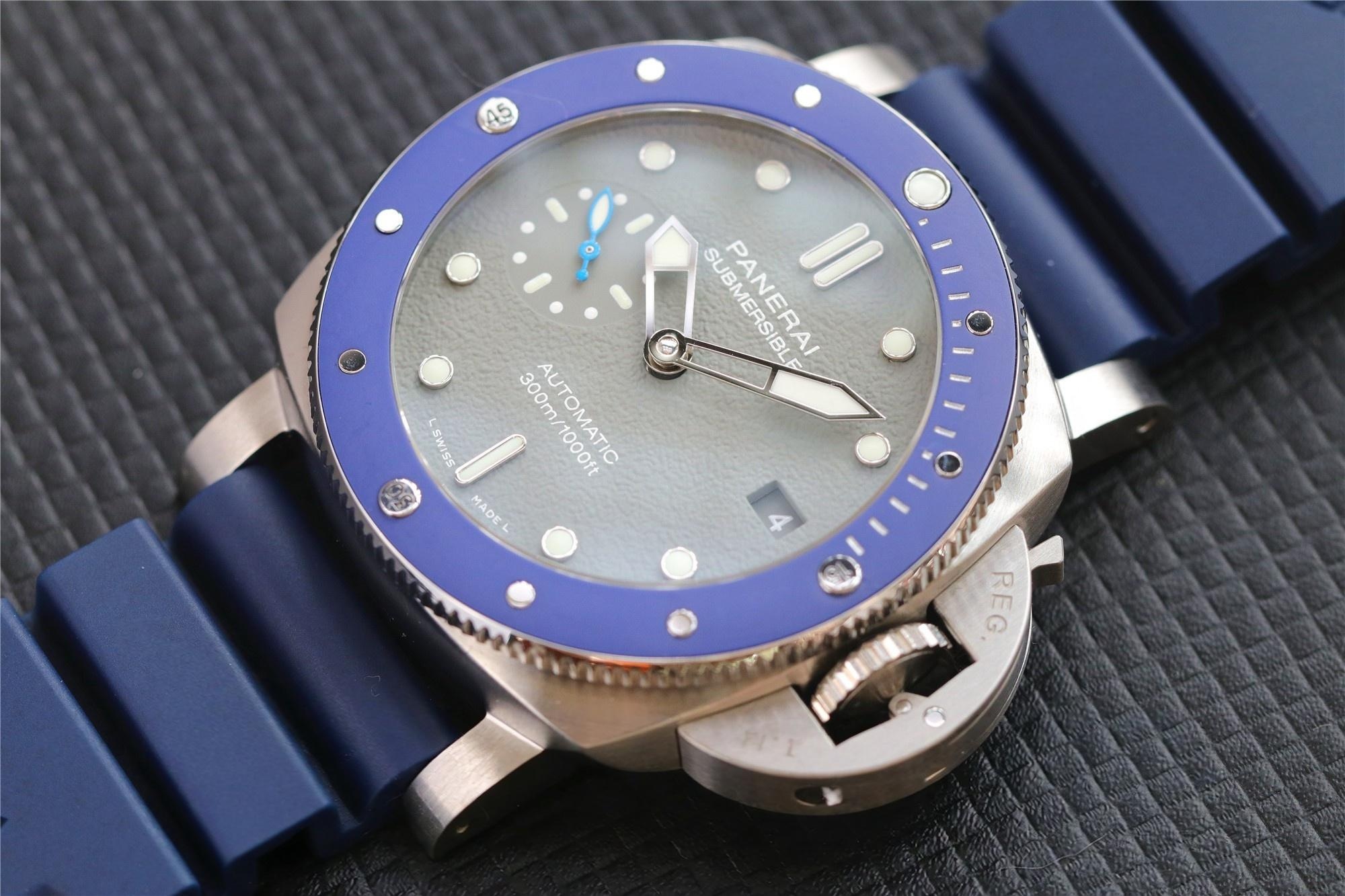 42 MM küçük deniz kralı: VS Panerai 959 mavi bezel gri kadran replikası nasıl olmuş? — 5. fotoğraf