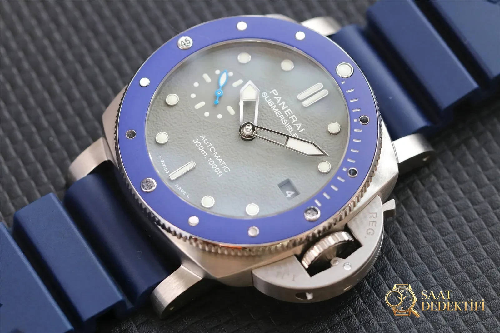 42 MM küçük deniz kralı: VS Panerai 959 mavi bezel gri kadran replikası nasıl olmuş? - Bilezik, Toka ve Klips Mekanizması