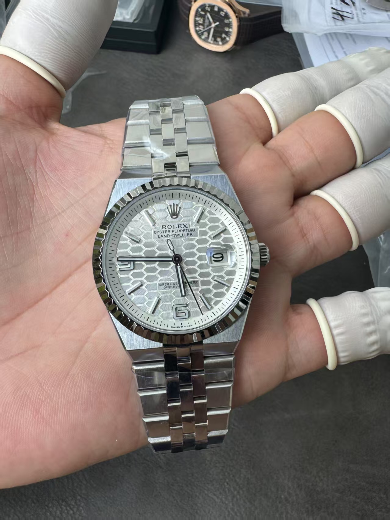 Rolex Land-Dweller Beyaz Saat