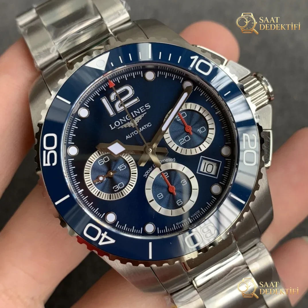 8F Factory Longines Conquest kronograf serisi saat replikası nasıl? Mekanizma gerçeğiyle aynı mı? - Arka Kapak ve Mekanizma Detayı