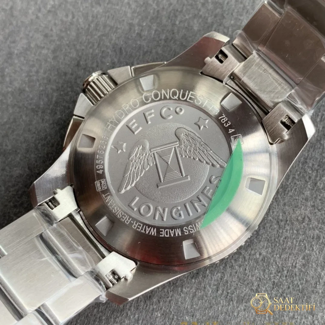 8F Factory Longines Conquest kronograf serisi saat replikası nasıl? Mekanizma gerçeğiyle aynı mı? - Klips Kilidi ve Lazer Damgalar