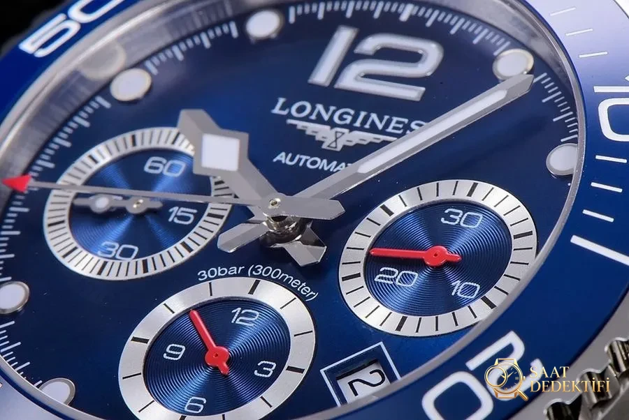 8F Factory Longines HydroConquest Kronograf Serisi 2020 Yeni Model İncelemesi - Mavi Kadran - Kasa Profili ve Kurma Kolu İncelemesi