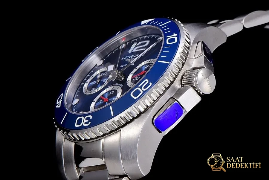 8F Factory Longines HydroConquest Kronograf Serisi 2020 Yeni Model İncelemesi - Mavi Kadran - Bilezik, Toka ve Klips Mekanizması