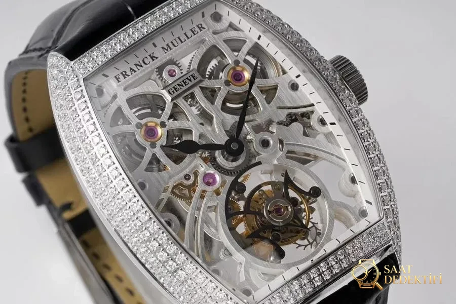 ABF Factory Franck Muller GRAND COMPLICATIONS Serisi Elmas Kaplı Tourbillon Kol Saati İncelemesi - Arka Kapak ve Mekanizma Detayı
