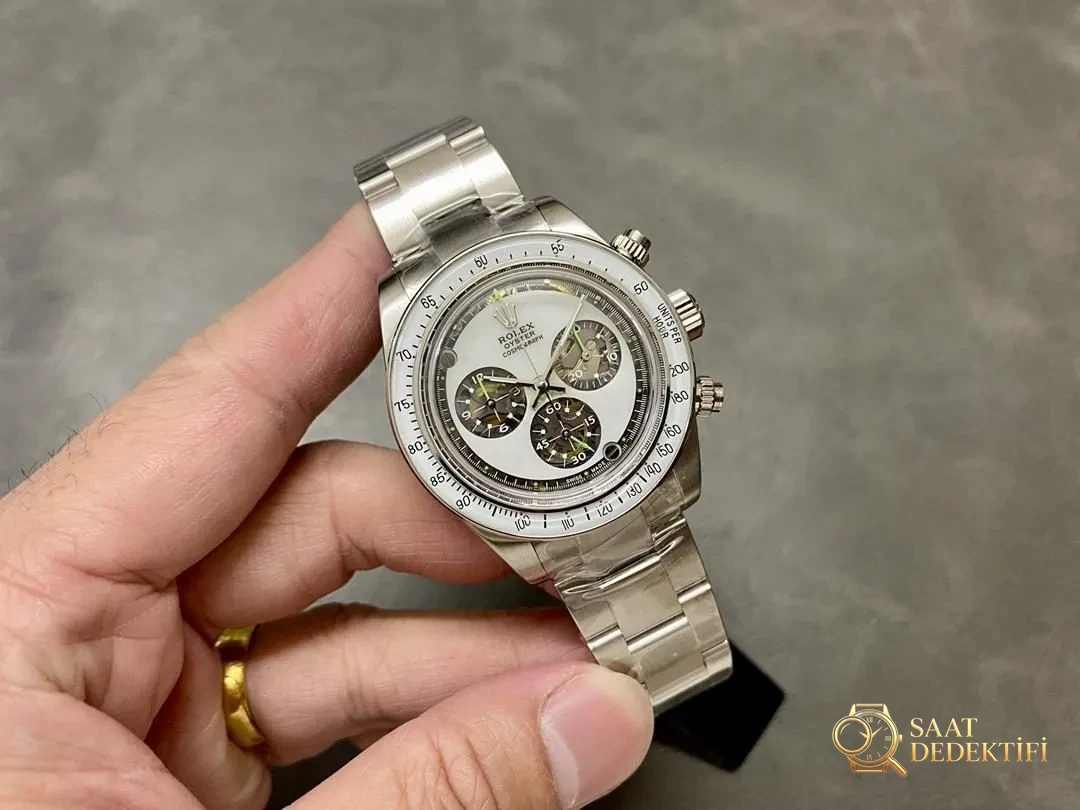 ADG Rolex Daytona Modifiye İskelet Kadran 4130 Mekanizma Ultra Güçlü Lume Bezel - Arka Kapak ve Mekanizma Detayı