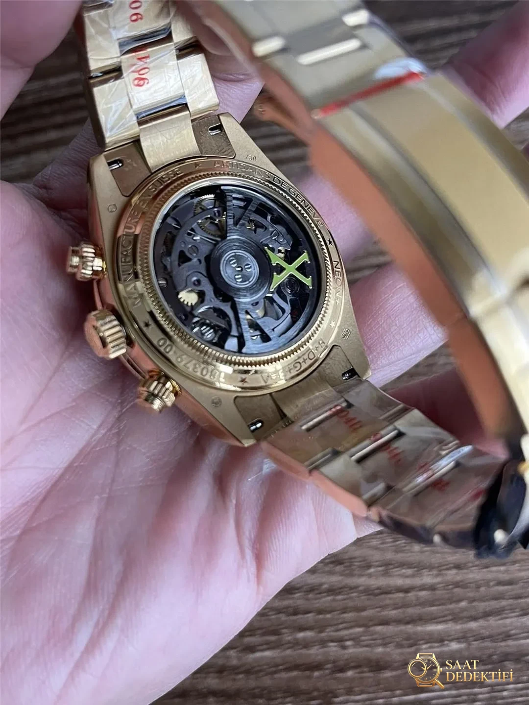 ADG Rolex Daytona Modifiye İskelet Kadran 4130 Mekanizma Ultra Güçlü Lume Bezel - Tepe Koruması ve Ayar Fonksiyonu