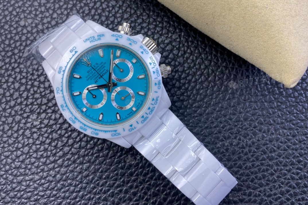AET modifiye Rolex N Factory 4130 Daytona Abu Dhabi mavi-beyaz seramiğin işçiliği nasıl? — 4. fotoğraf