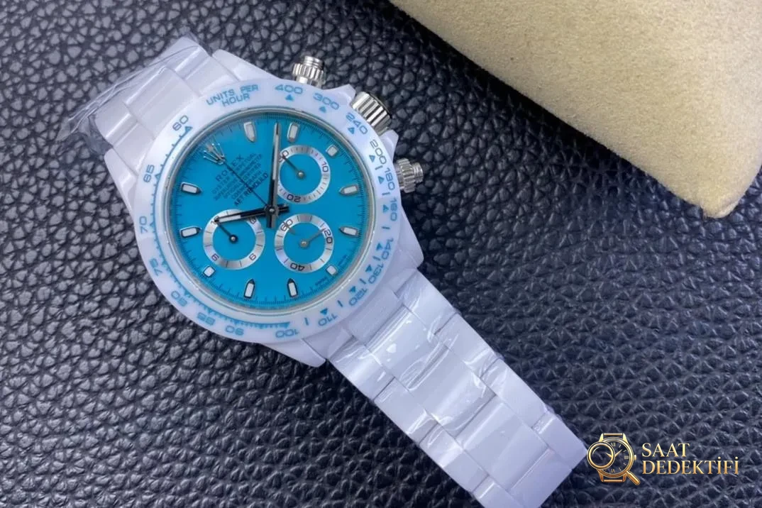AET modifiye Rolex N Factory 4130 Daytona Abu Dhabi mavi-beyaz seramiğin işçiliği nasıl? - Arka Kapak ve Mekanizma Detayı