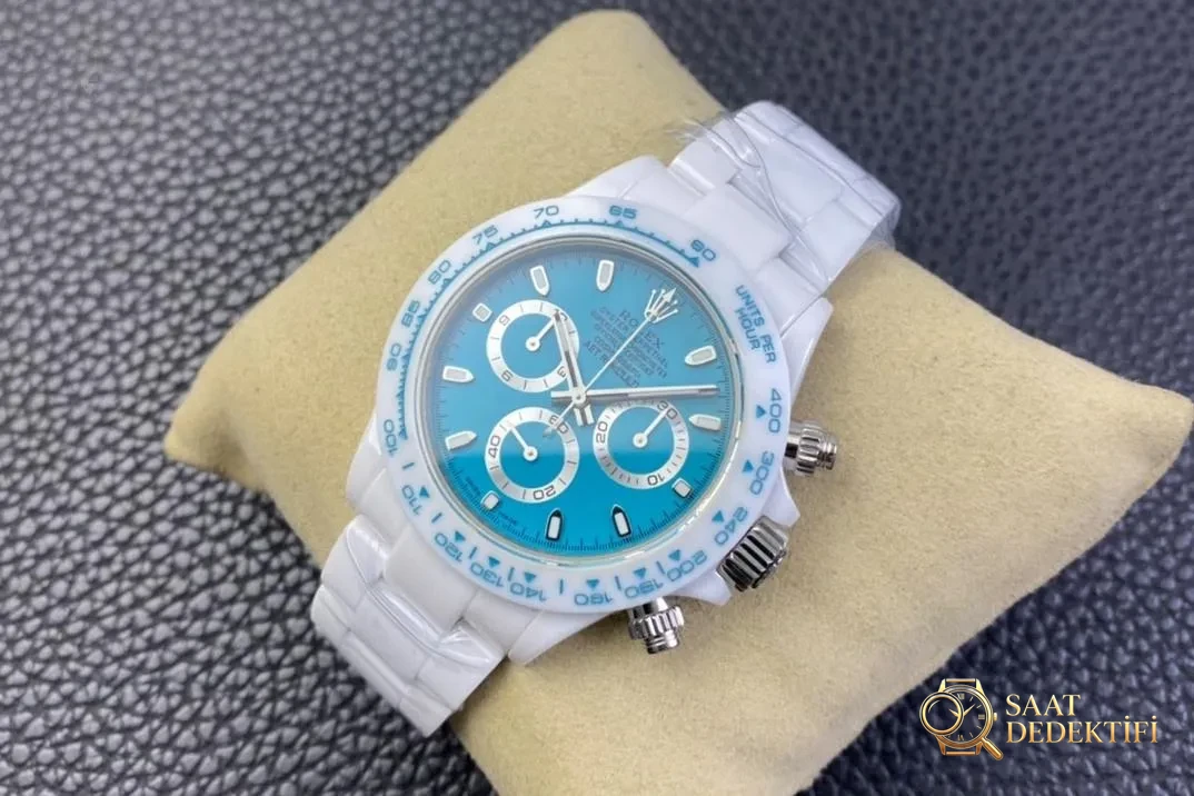 AET modifiye Rolex N Factory 4130 Daytona Abu Dhabi mavi-beyaz seramiğin işçiliği nasıl? - Bilezik, Toka ve Klips Mekanizması