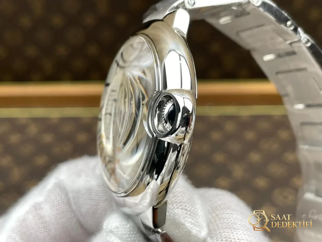 AF Factory Cartier Ballon Bleu 42 mm 2824 mekanizmayla bir bakışta belli olur mu? - Makro Kadran ve İndeks İşçiliği