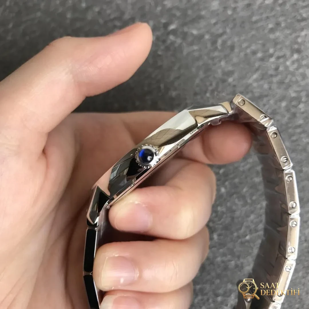 AF Factory Cartier London RONDE erkek 42 mm serisi, beyaz kadran çelik bilezik - Bilezik, Toka ve Klips Mekanizması