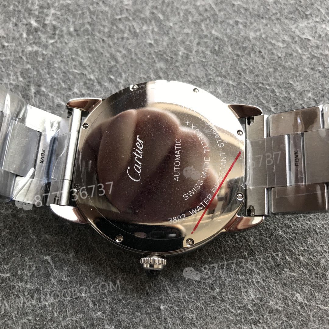 AF Factory Cartier London RONDE erkek 42 mm serisi, beyaz kadran çelik bilezik — 8. fotoğraf