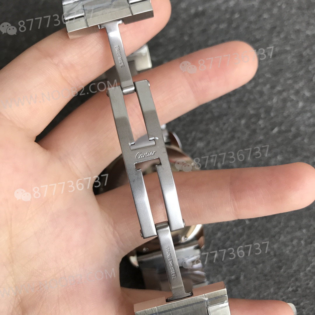 AF Factory Cartier London RONDE erkek 42 mm serisi, beyaz kadran çelik bilezik — 9. fotoğraf