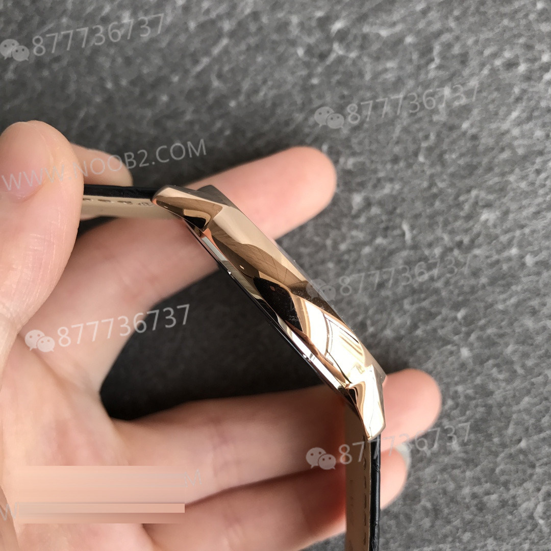AF Factory Cartier London Ronde Erkek 42 mm Serisi Roz Altın Kasa Siyah Timsah Derisi — 6. fotoğraf