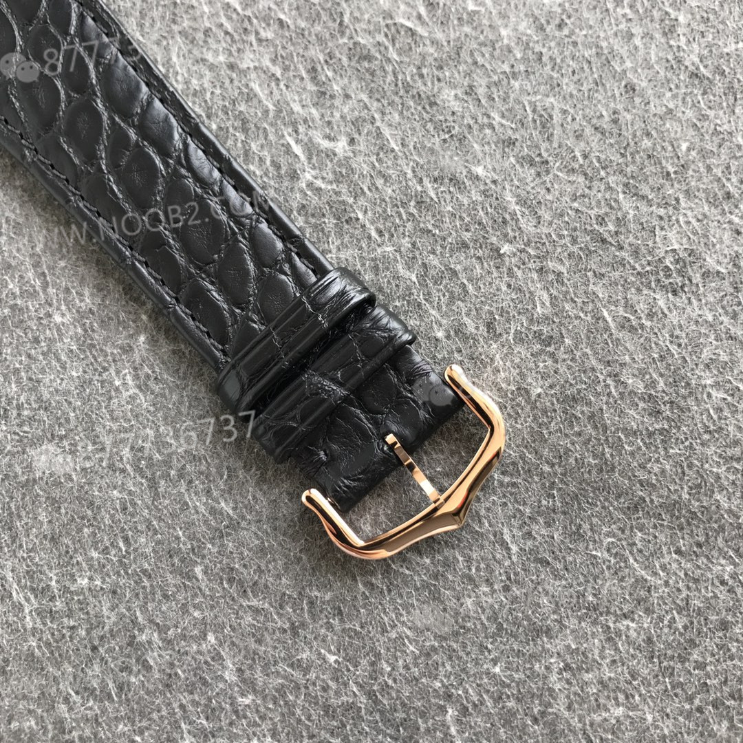AF Factory Cartier London Ronde Erkek 42 mm Serisi Roz Altın Kasa Siyah Timsah Derisi — 9. fotoğraf