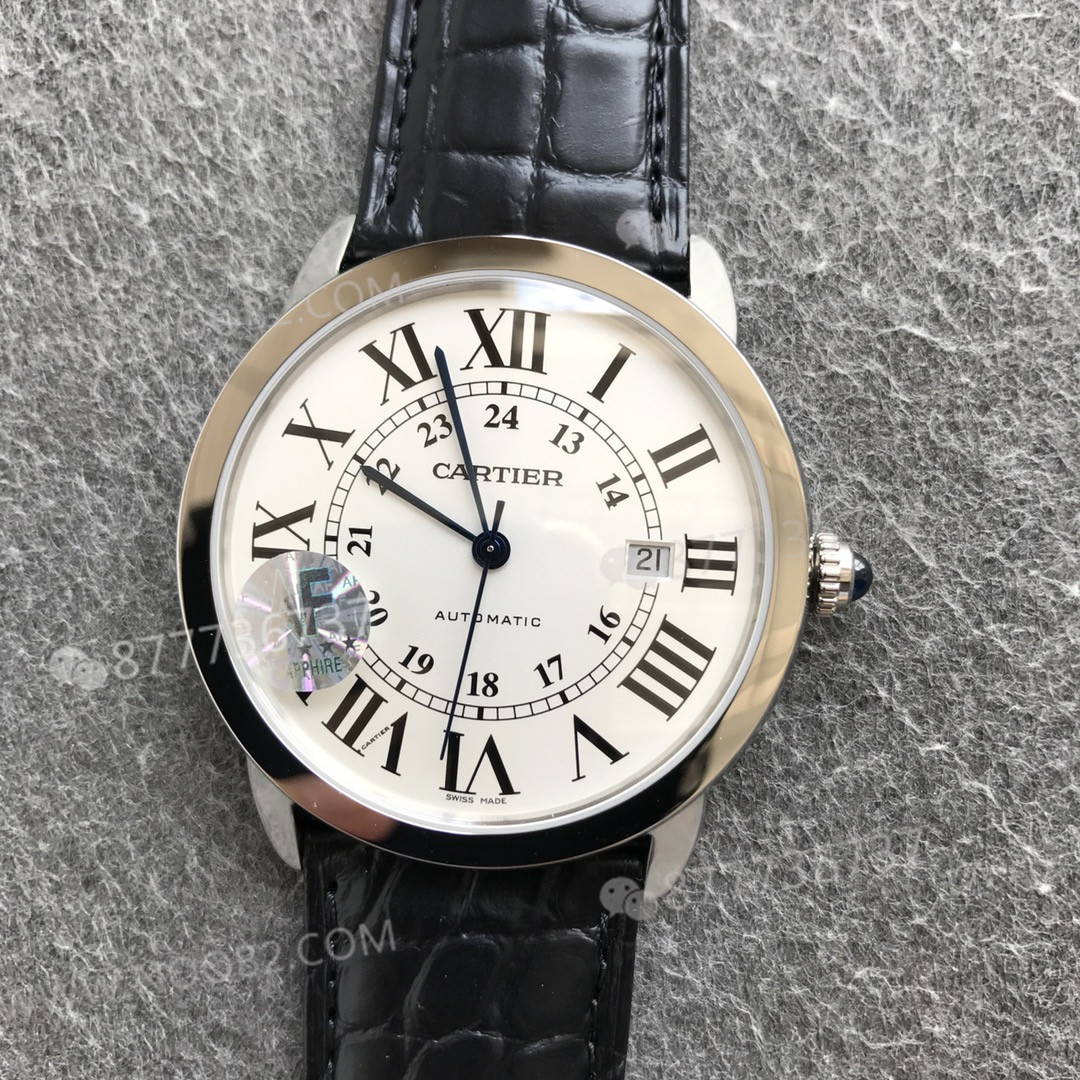AF Factory Cartier Londra RONDE erkek 42 mm serisi timsah derisi — 7. fotoğraf