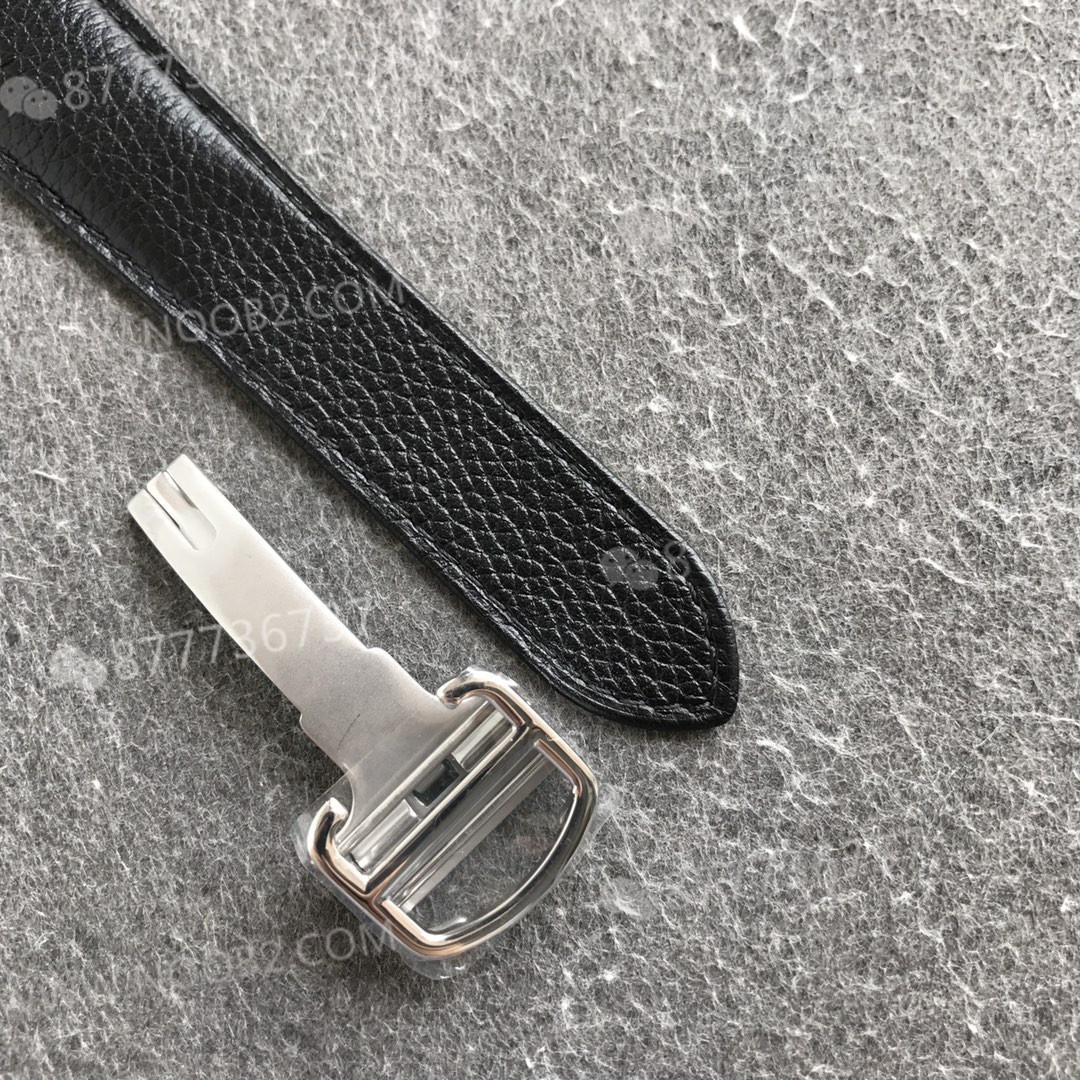 AF Factory Cartier Londra RONDE erkek 42 mm serisi, TOGO deri çabuk sökülen kayışlı — 9. fotoğraf