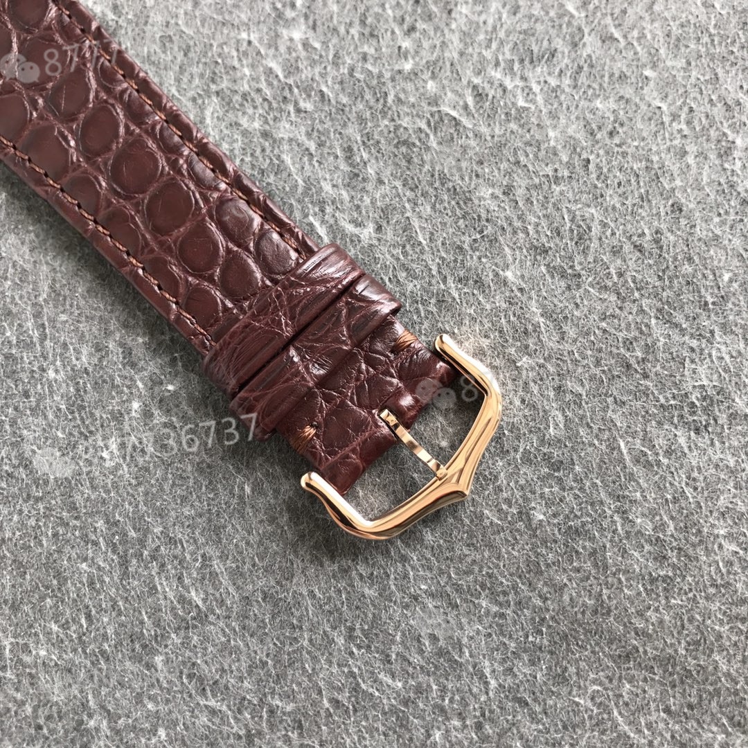 AF Factory Cartier Ronde de Cartier London Erkek 42 mm Serisi Rose Altın Kasa Kahverengi Timsah Derisi — 9. fotoğraf