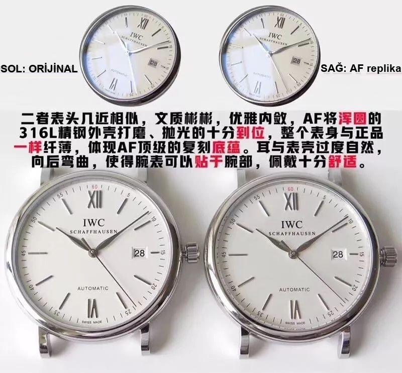 AF Factory IWC Portofino üç akrepli red 60, MKS modelinden nerede daha pahalı? Hangi replika saat daha iyi? Gerçek-replika karşılaştırmalı orijinal incelemeyle bakalım — 15. fotoğraf