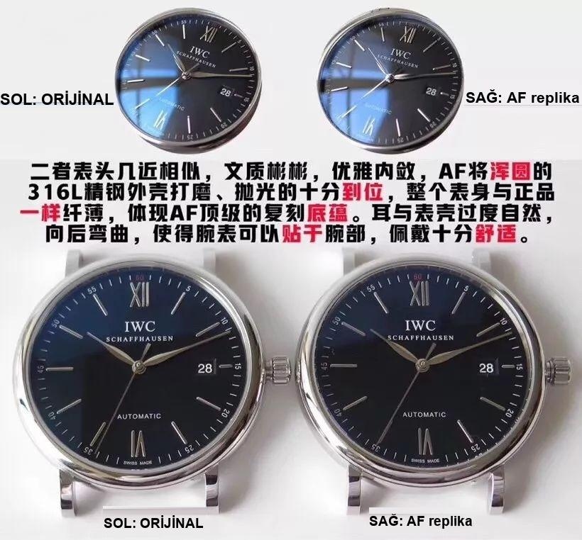 AF Factory IWC Portofino üç akrepli red 60, MKS modelinden nerede daha pahalı? Hangi replika saat daha iyi? Gerçek-replika karşılaştırmalı orijinal incelemeyle bakalım — 21. fotoğraf