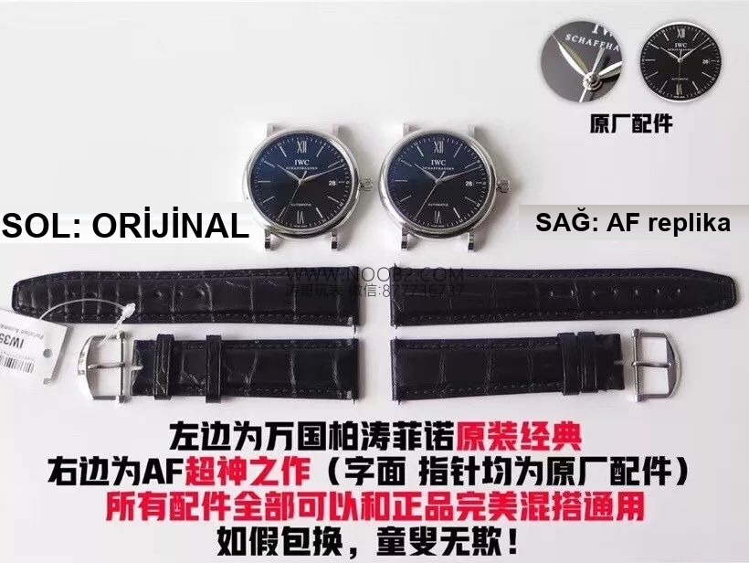 AF Factory IWC Portofino üç akrepli red 60, MKS modelinden nerede daha pahalı? Hangi replika saat daha iyi? Gerçek-replika karşılaştırmalı orijinal incelemeyle bakalım — 22. fotoğraf