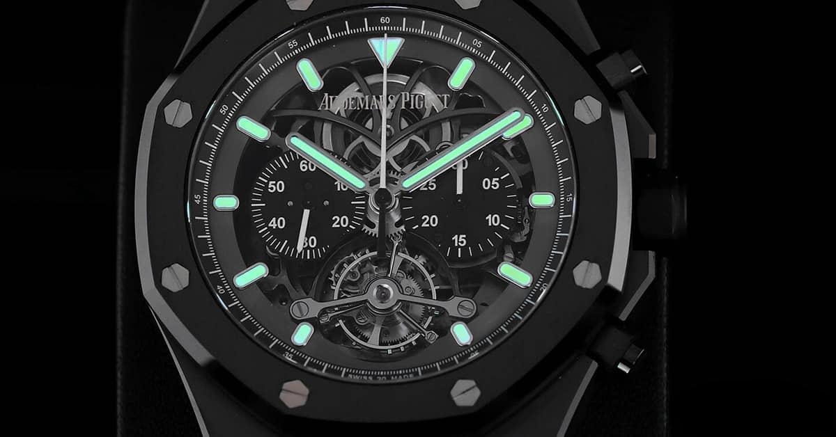 AP Royal Oak Tourbillon Kronograf Openworked Glowing Lume