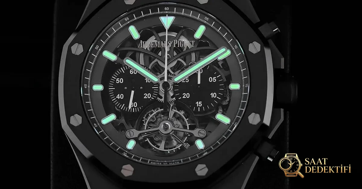 AP Royal Oak Tourbillon Kronograf Openworked Glowing Lume