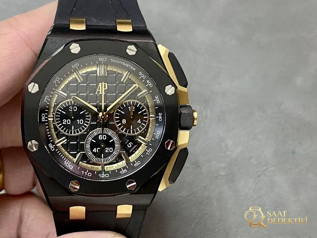 Is APF Factory Audemars Piguet Royal Oak Offshore 26420CE black ceramic of good quality? - Dial Detail and Bezel Workmanship