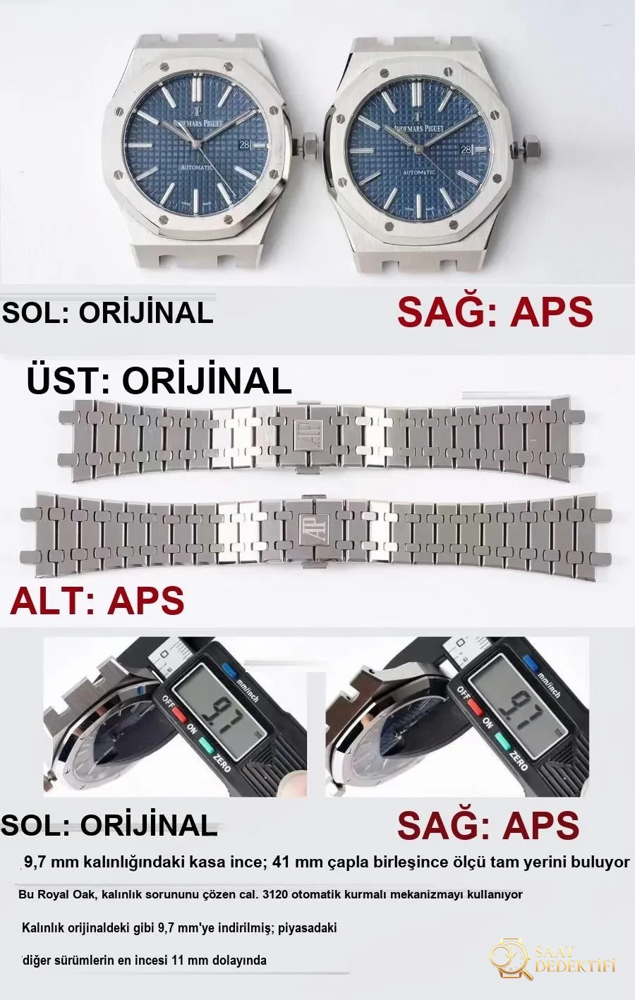 APS Factory Audemars Piguet entegre 3120 en güçlü 