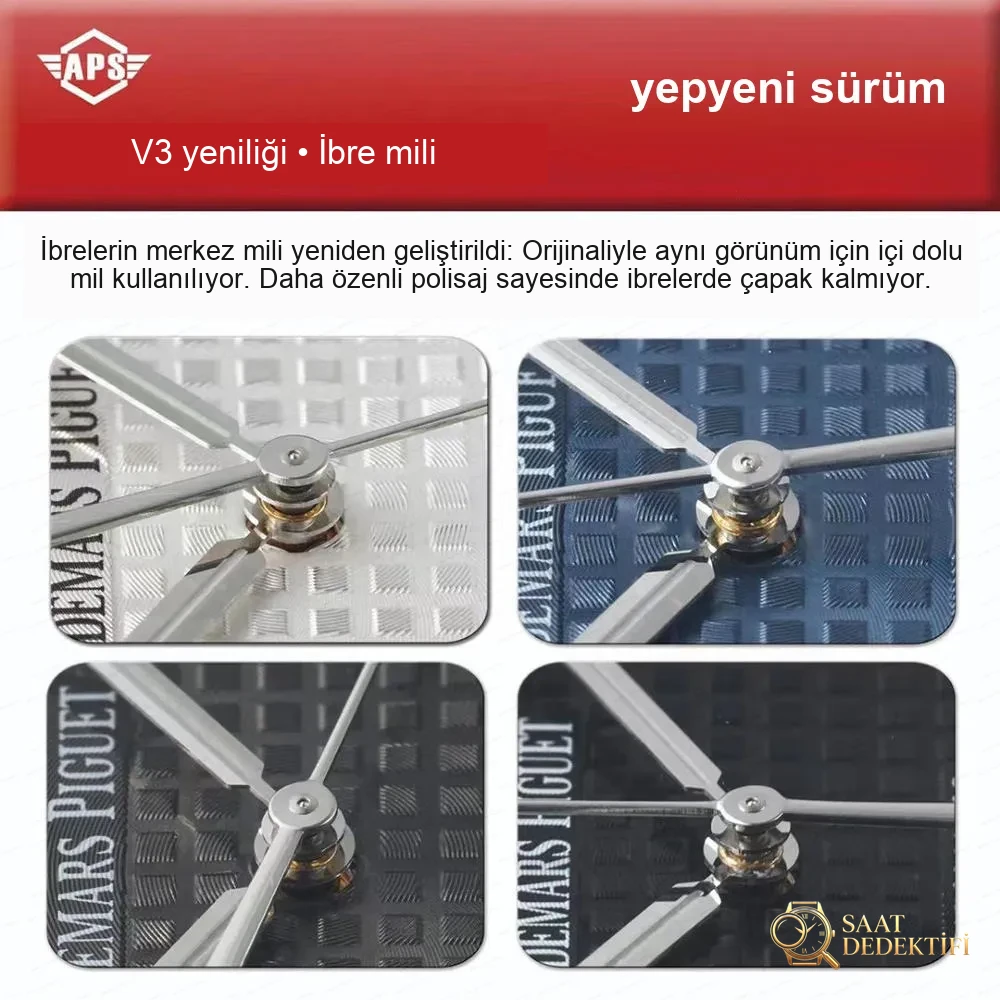APS Factory Audemars Piguet 15400 tek parça 3120 mekanizmalı v3 versiyonu en güçlü haliyle geliyor - Kadran Detayı ve Bezel İşçiliği