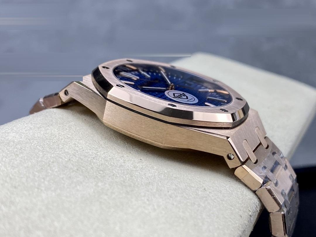 APS Factory Audemars Piguet 15510OR Rose Gold Mavi Kadran Replika Kalitesi Nasıl? — 5. fotoğraf