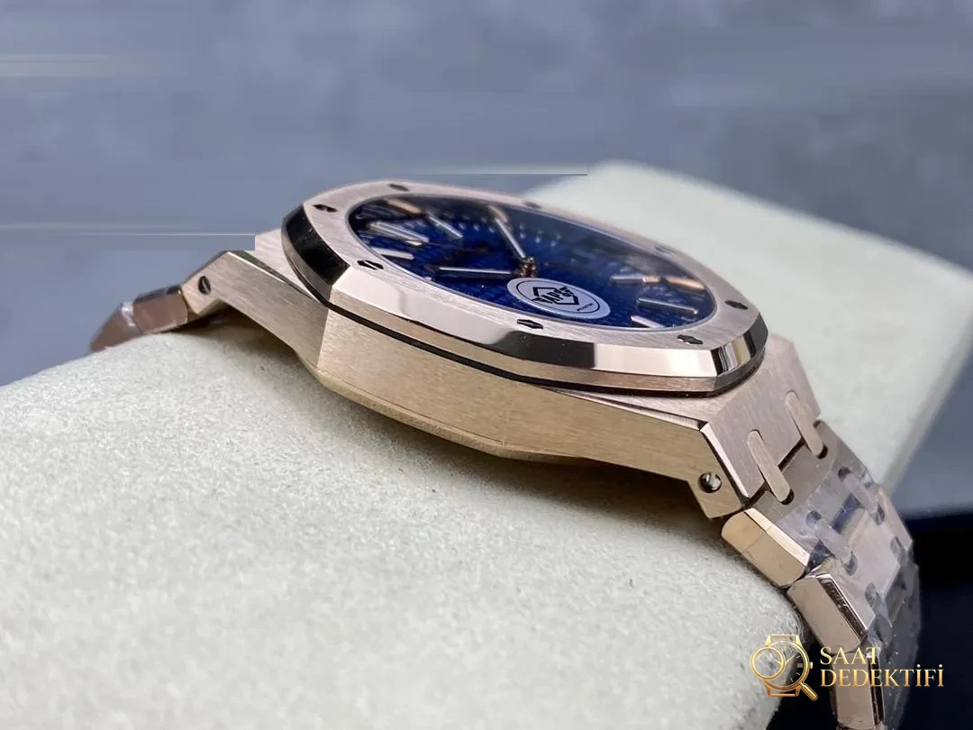 APS Factory Audemars Piguet 15510OR Rose Gold Mavi Kadran Replika Kalitesi Nasıl? - Bilezik, Toka ve Klips Mekanizması