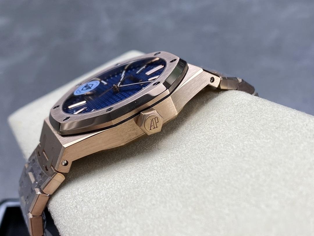 APS Factory Audemars Piguet 15510OR Rose Gold Mavi Kadran Replika Kalitesi Nasıl? — 6. fotoğraf