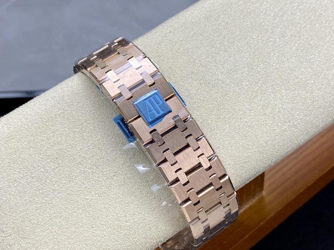 APS Factory Audemars Piguet 15510OR Rose Gold Mavi Kadran Replika Kalitesi Nasıl? — 8. fotoğraf