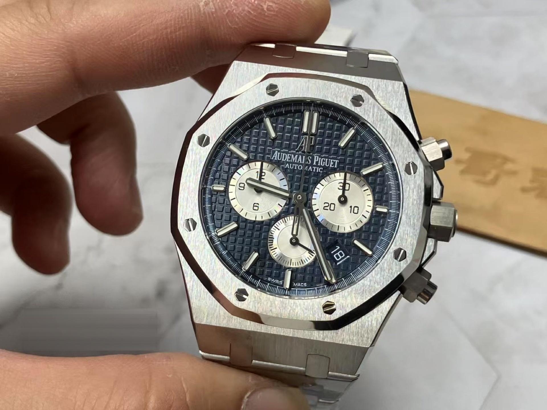 APS Factory Audemars Piguet 26331 mavi kadran, Dandong 4801 tek parça mekanizmayla geliyor: arıza oranı yüksek mi? — 4. fotoğraf