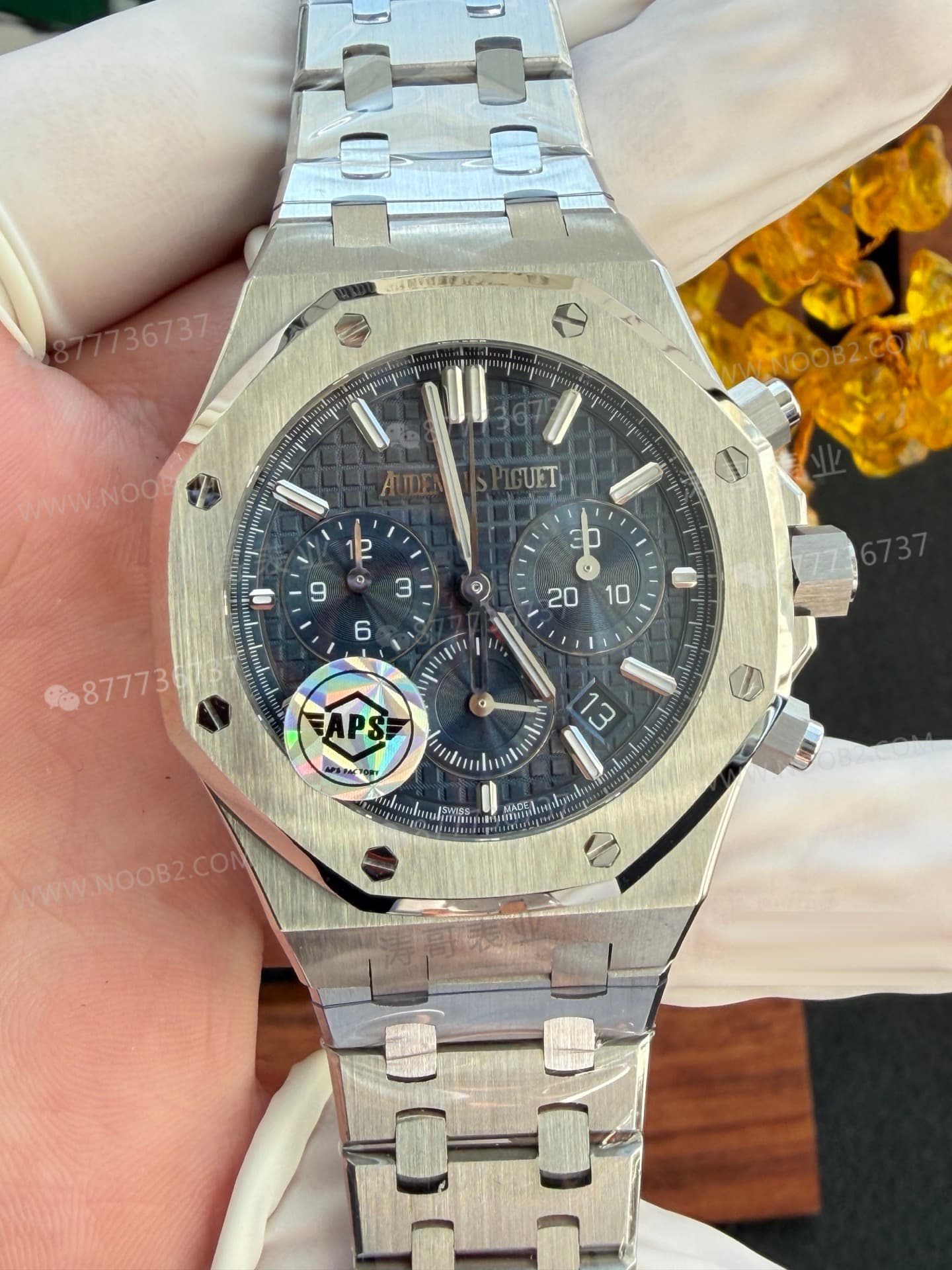 APS Factory Audemars Piguet 26715 küçük çaplı kronograf saat 38 mm — detay işçiliği nasıl? — 5. fotoğraf