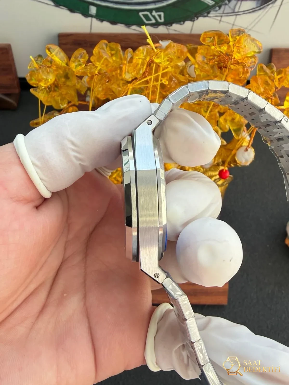APS Factory Audemars Piguet 26715 küçük çaplı kronograf saat 38 mm — detay işçiliği nasıl? - Fosfor ve Super-LumiNova Gece Görünümü