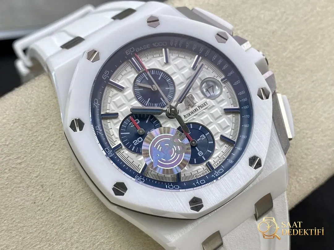 APS Factory Audemars Piguet Royal Oak 26400 beyaz seramik: JF ile karşılaştırıldığında nerede daha iyi? - Kadran Detayı ve Bezel İşçiliği