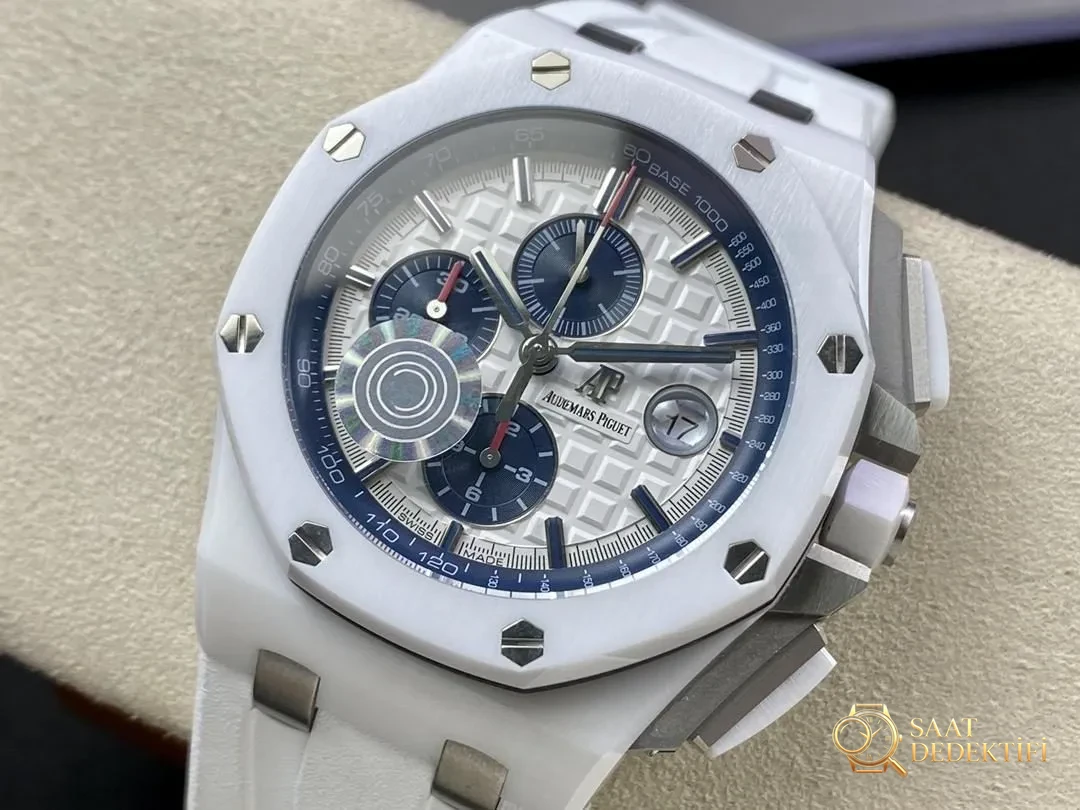 APS Factory Audemars Piguet Royal Oak 26400 beyaz seramik: JF ile karşılaştırıldığında nerede daha iyi? - Kasa Profili ve Kurma Kolu İncelemesi