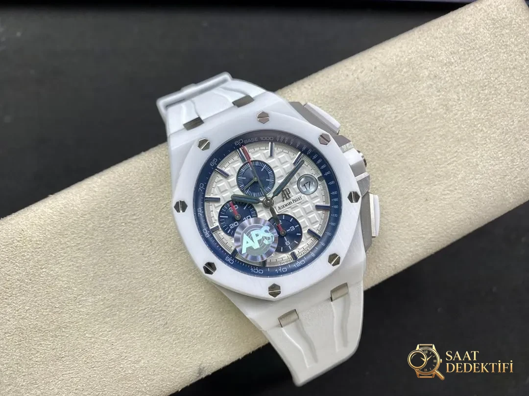 APS Factory Audemars Piguet Royal Oak 26400 beyaz seramik: JF ile karşılaştırıldığında nerede daha iyi? - Arka Kapak ve Mekanizma Detayı