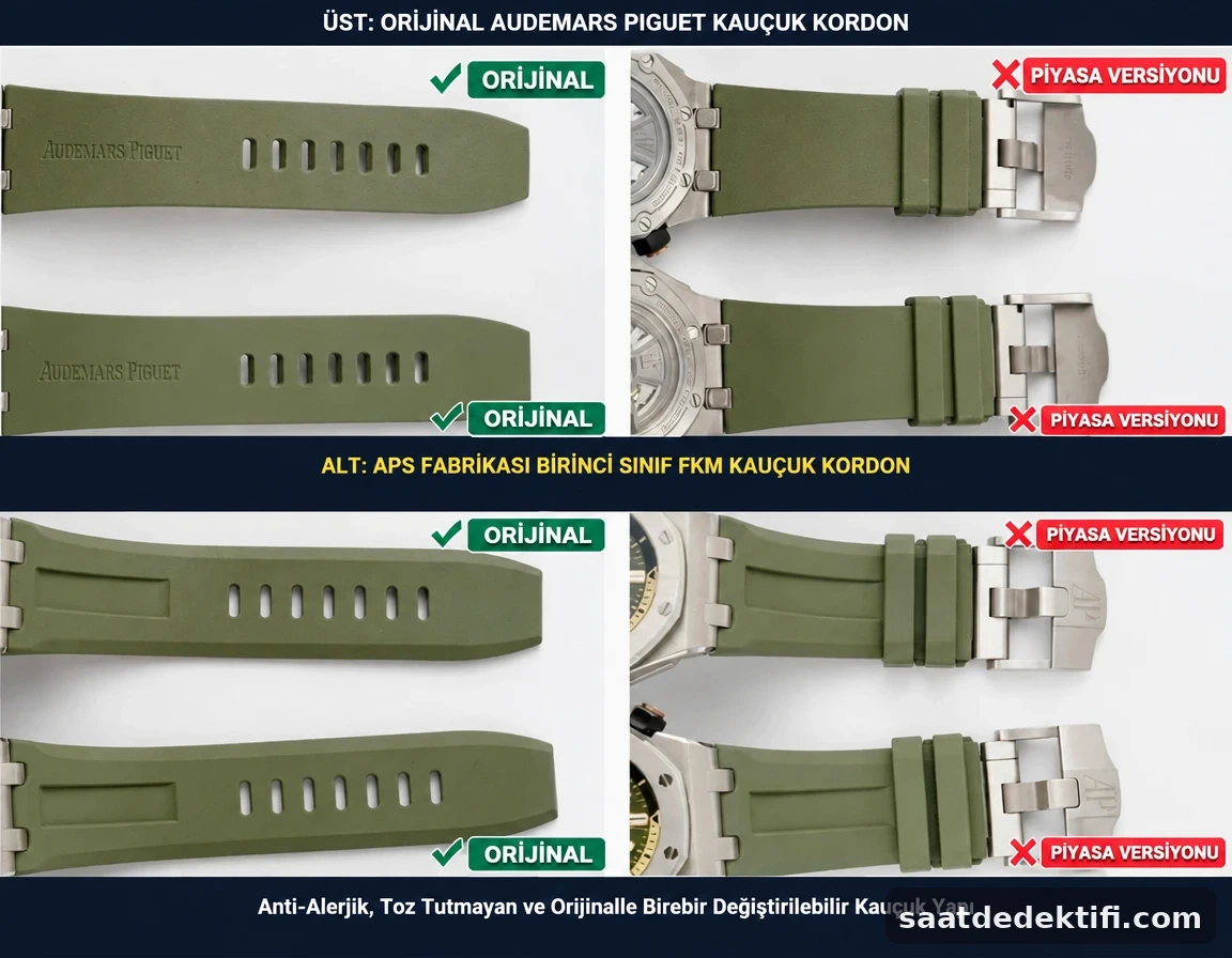 Orijinal kauçuk kayış ile APS Factory FKM florokauçuk kayış karşılaştırması
