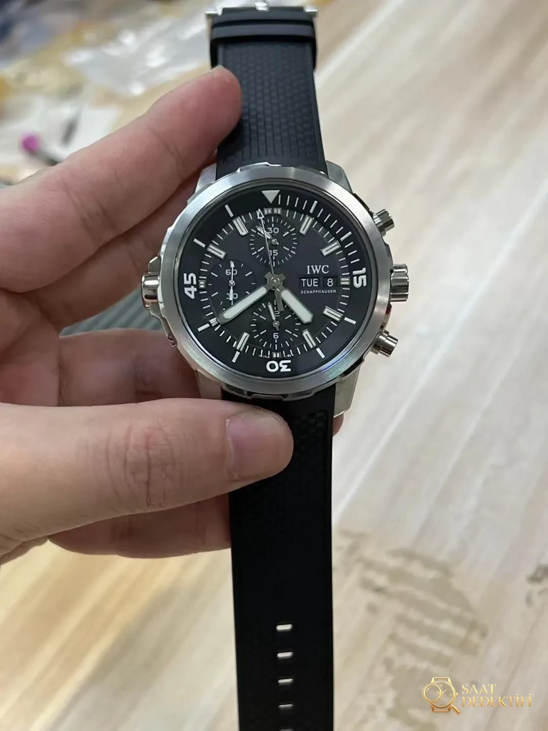 APS Factory IWC Aquatimer kronograf alınır mı? - Kadran Detayı ve Bezel İşçiliği