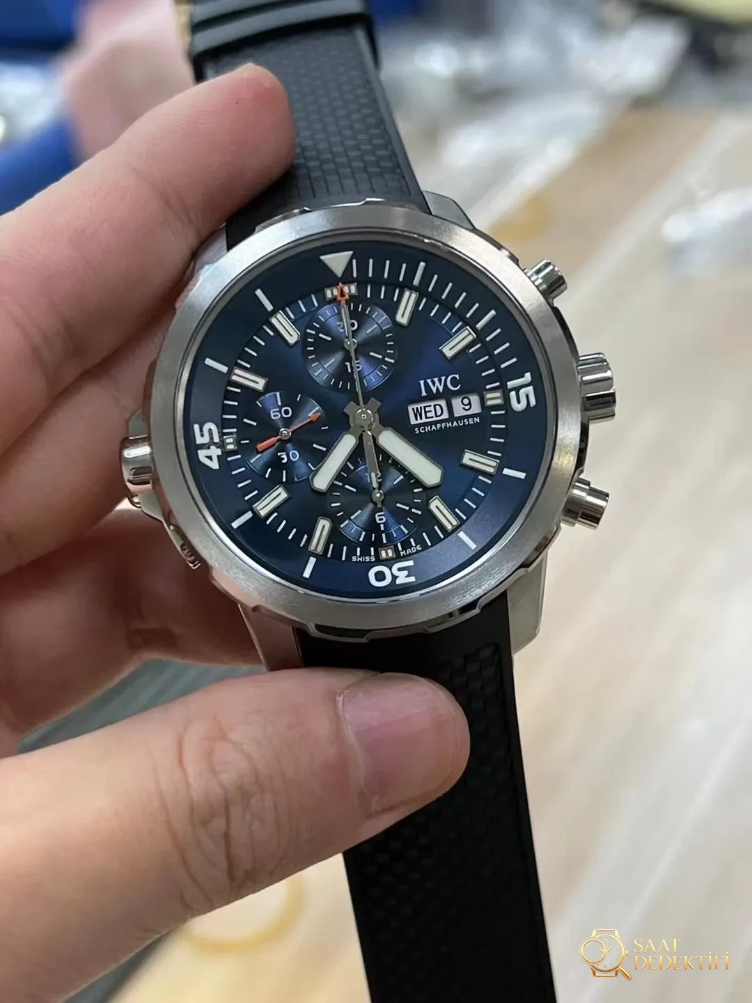 APS Factory IWC Aquatimer kronograf alınır mı? - Makro Kadran ve İndeks İşçiliği